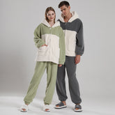 Couple’s Coral Velvet Pyjama Set – Men’s & Women’s Loungewear - NOIRPYJAMA